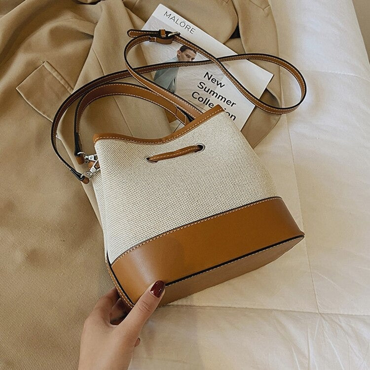 Beuteltasche aus Canvas im Vintage-Stil