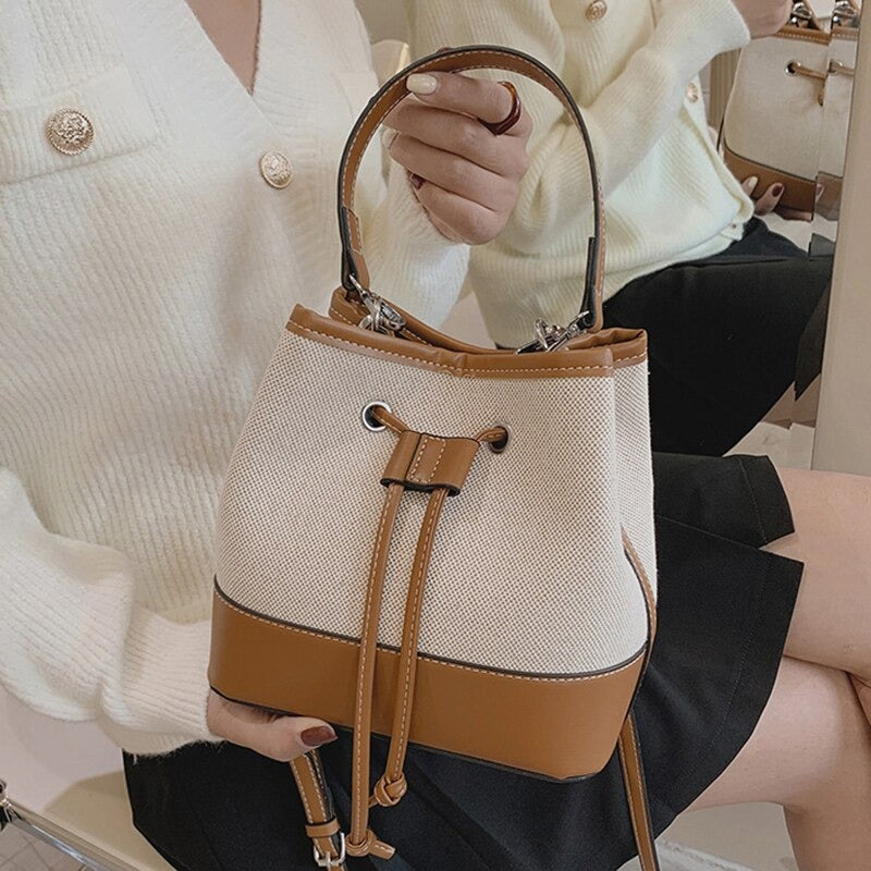 Beuteltasche aus Canvas im Vintage-Stil
