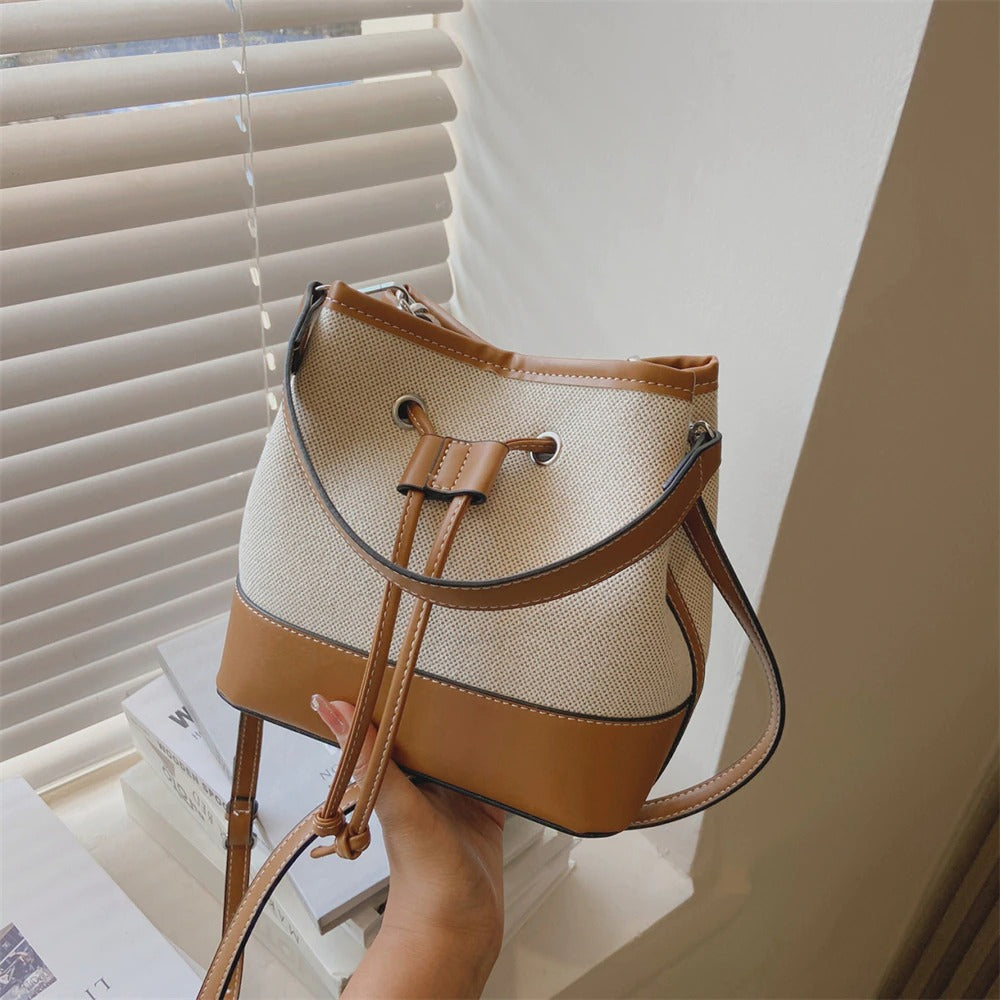 Beuteltasche aus Canvas im Vintage-Stil