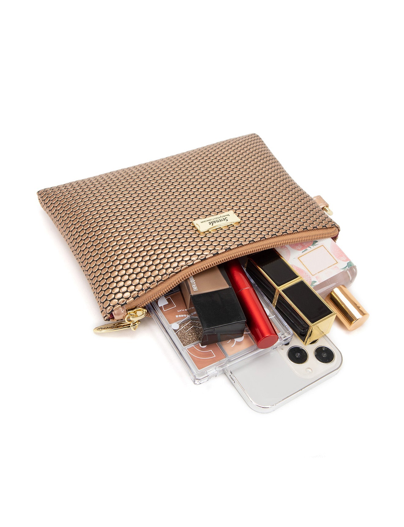 COSMO VEGAN FLACHE TASCHE MIT SCHWINGERGRIFF -CP02-1006-ROSÉGOLD