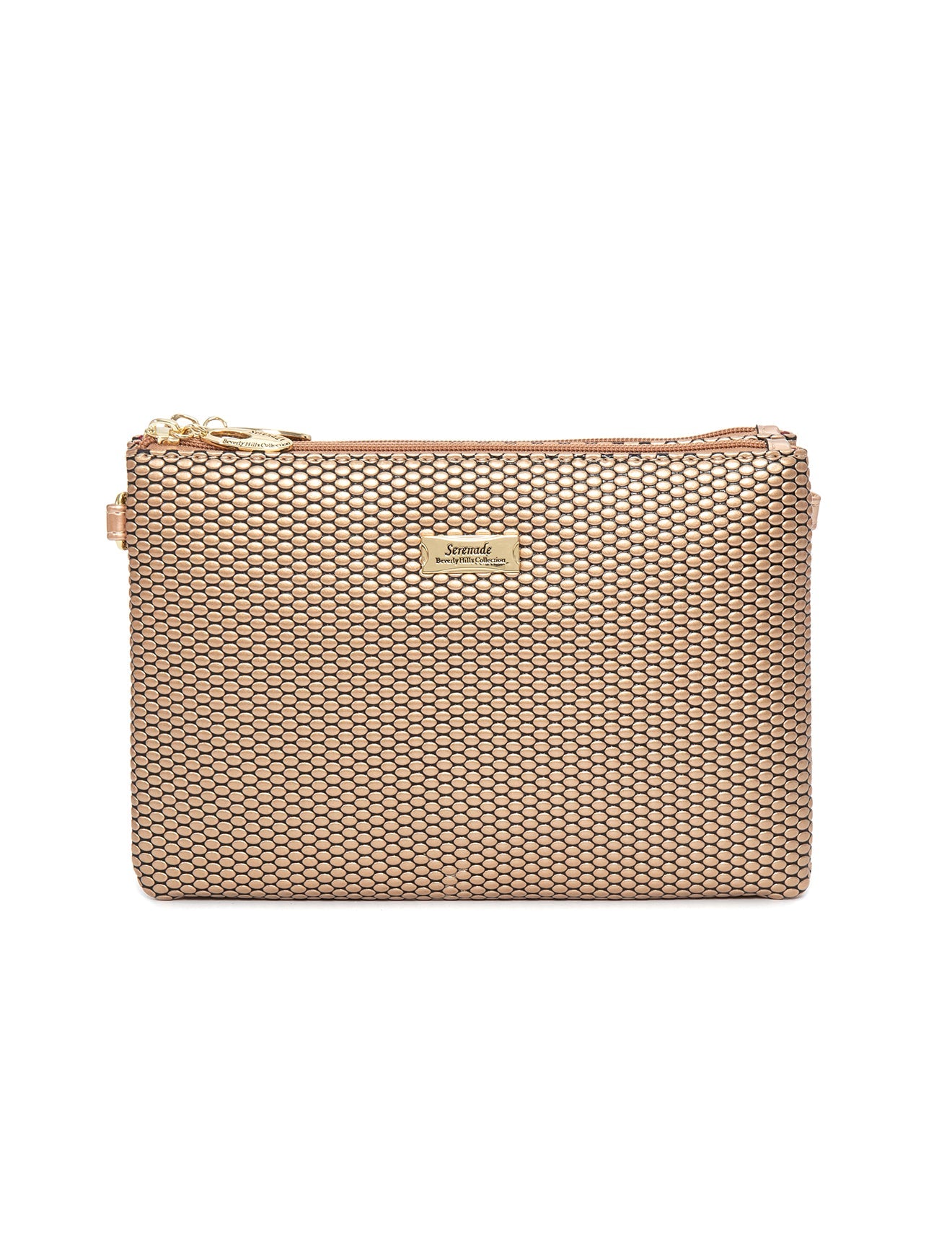 Umhängetasche „Cosmopolitan“ aus veganem Leder – Roségold
