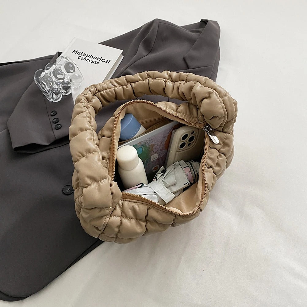 Scrunchie-Hobo-Tasche aus veganem Leder