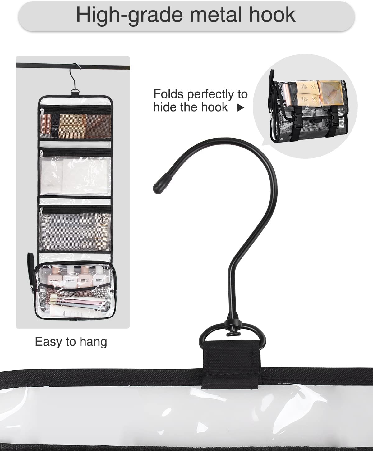 Clear Hanging Travel Toiletry Bag with TSA Approved
