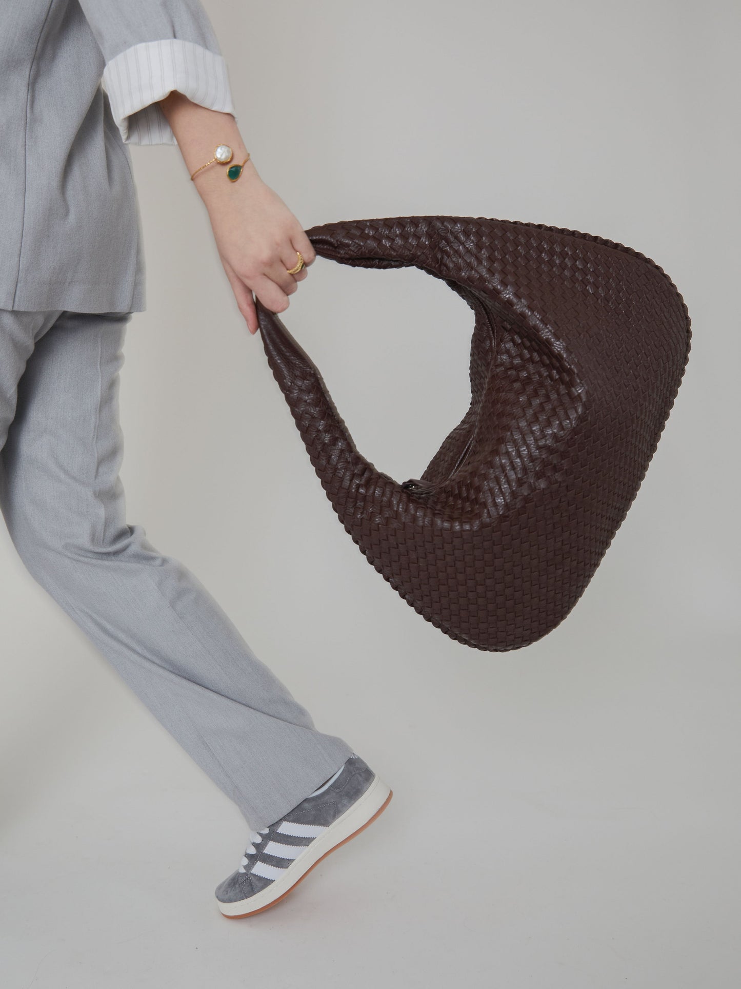 Alltags-Ledertasche - Kaffee