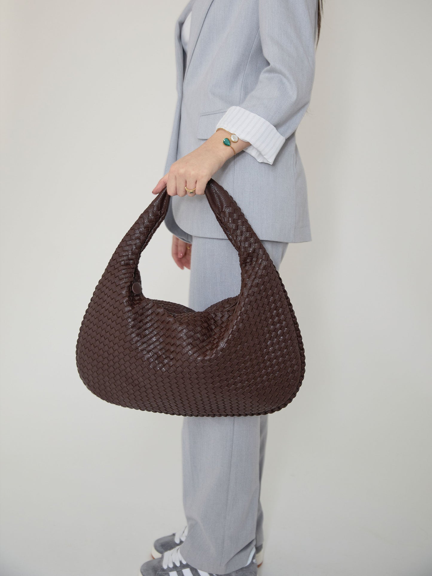 Alltags-Ledertasche - Kaffee