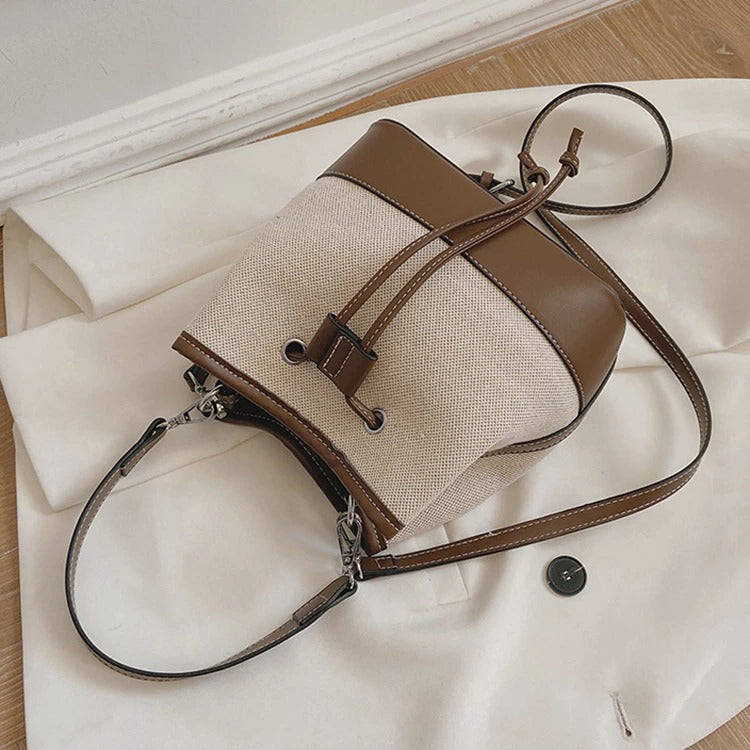 Beuteltasche aus Canvas im Vintage-Stil