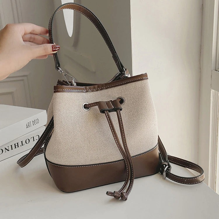 Beuteltasche aus Canvas im Vintage-Stil