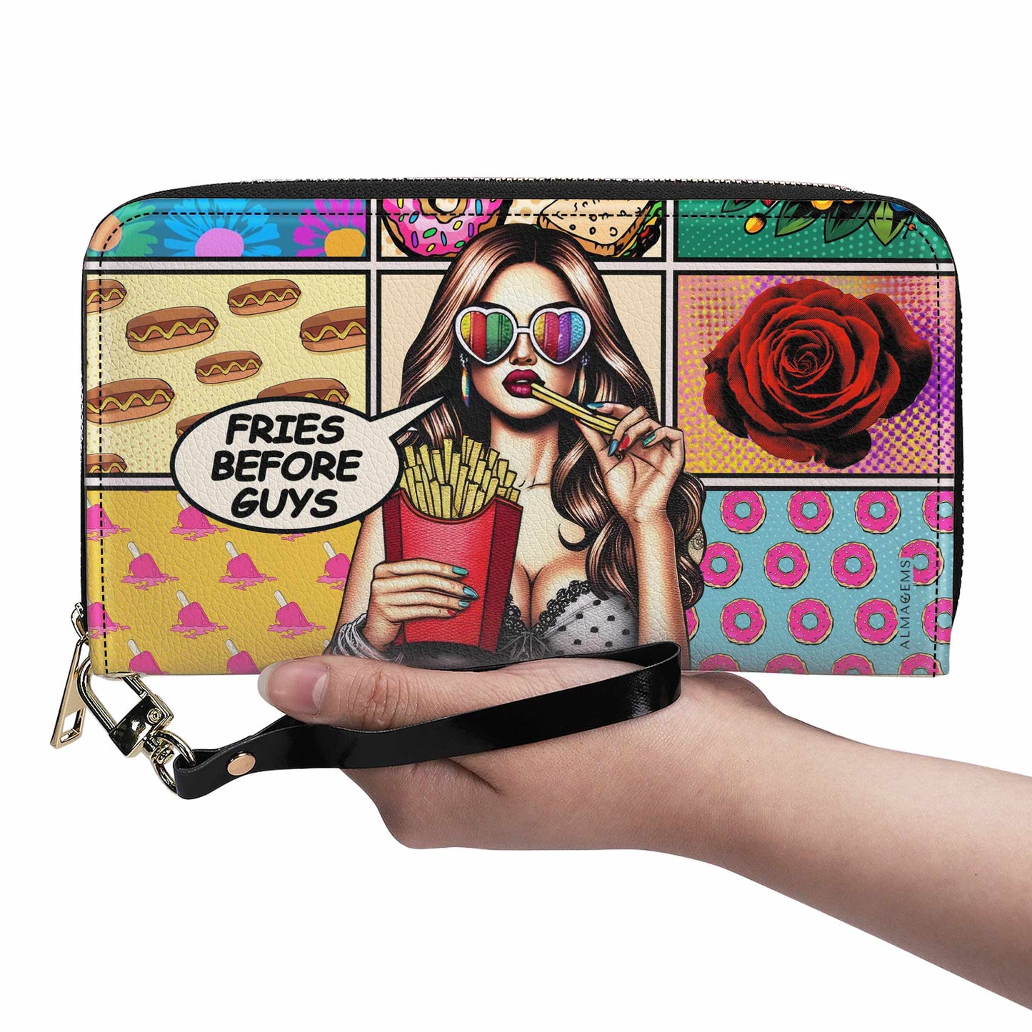 Fries Before Guys - Damen Leder Geldbörse - DB07WL