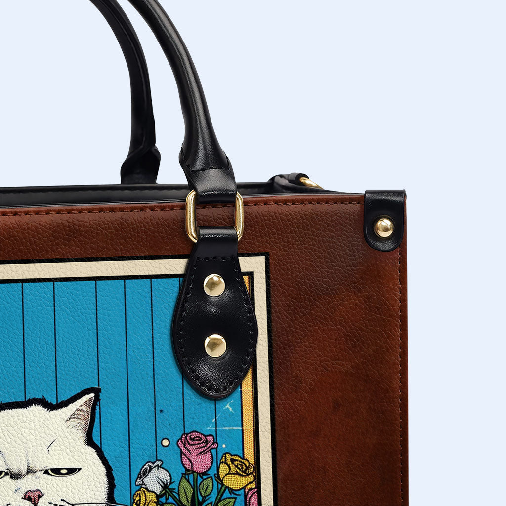Ich sagte, was ich sagte - personalisierte Lederhandtasche - DB09