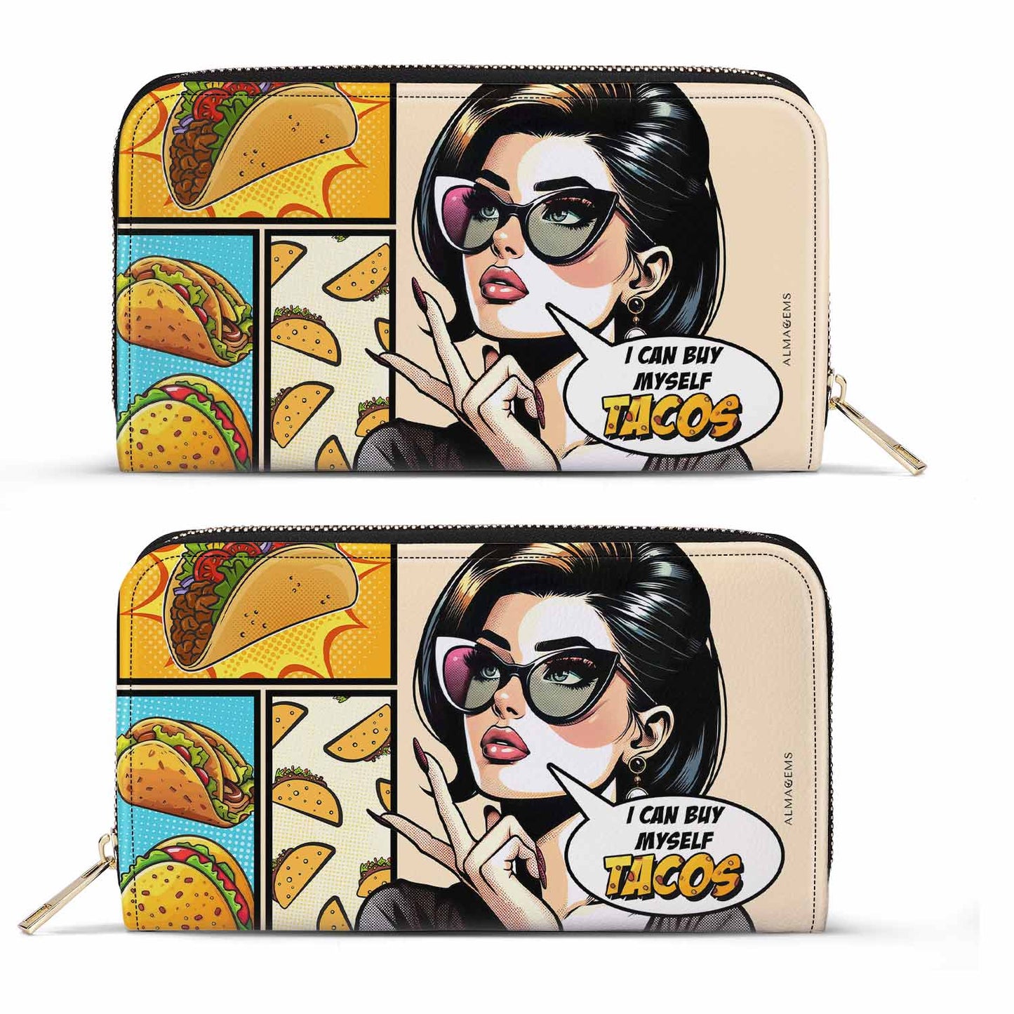 Ich kann mir Tacos kaufen – Damen-Geldbörse aus Leder – DB11WL