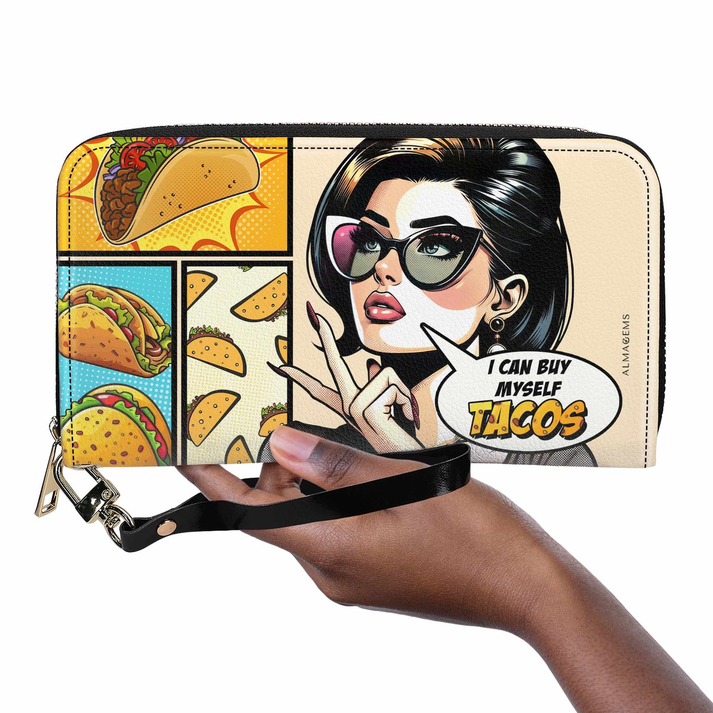 Ich kann mir Tacos kaufen – Damen-Geldbörse aus Leder – DB11WL