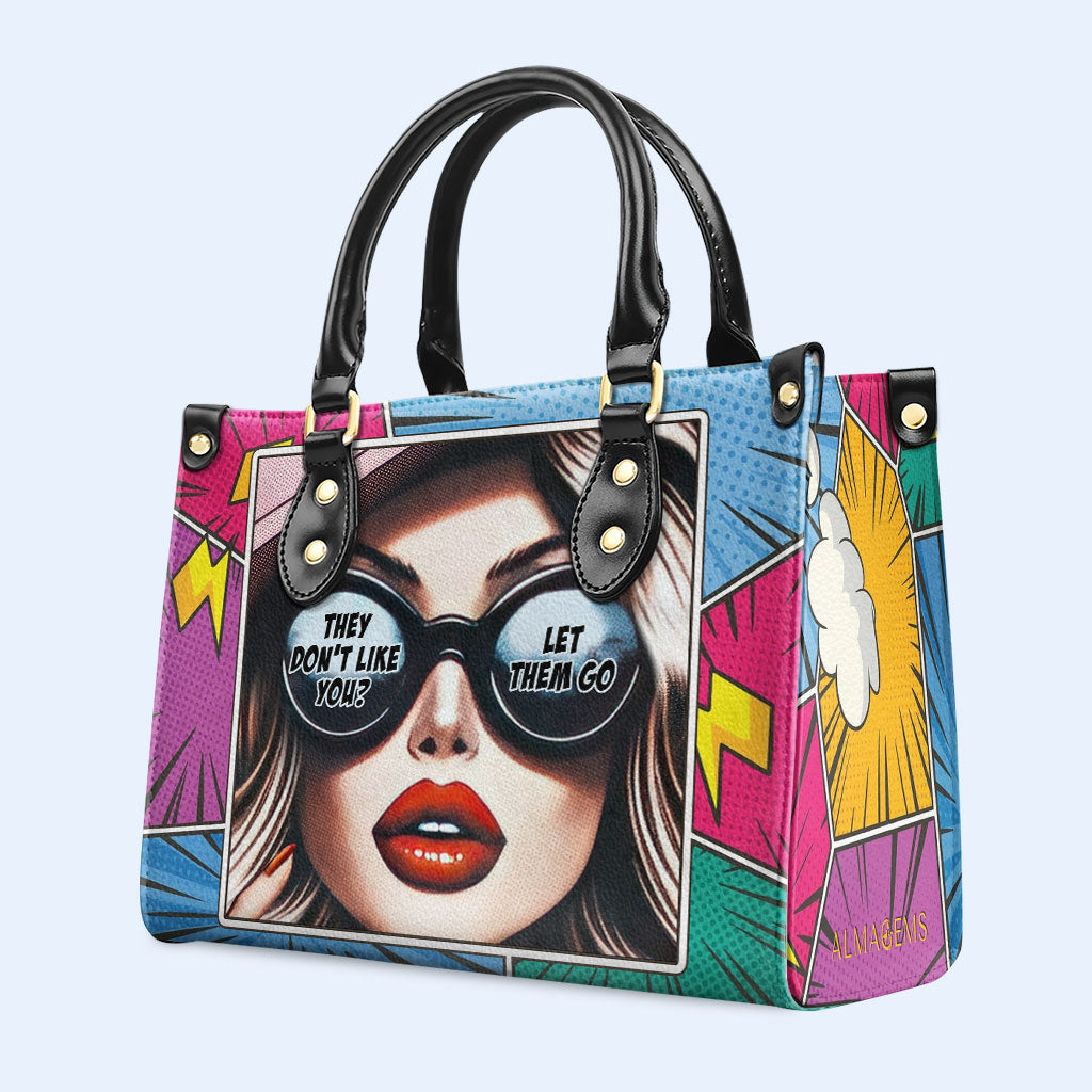 Let Them Go - Personalisierte Lederhandtasche - DB16