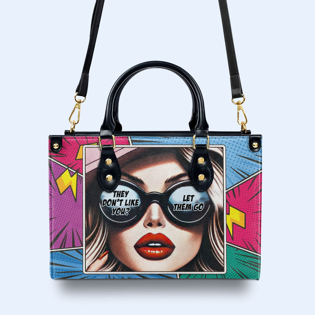 Let Them Go - Personalisierte Lederhandtasche - DB16