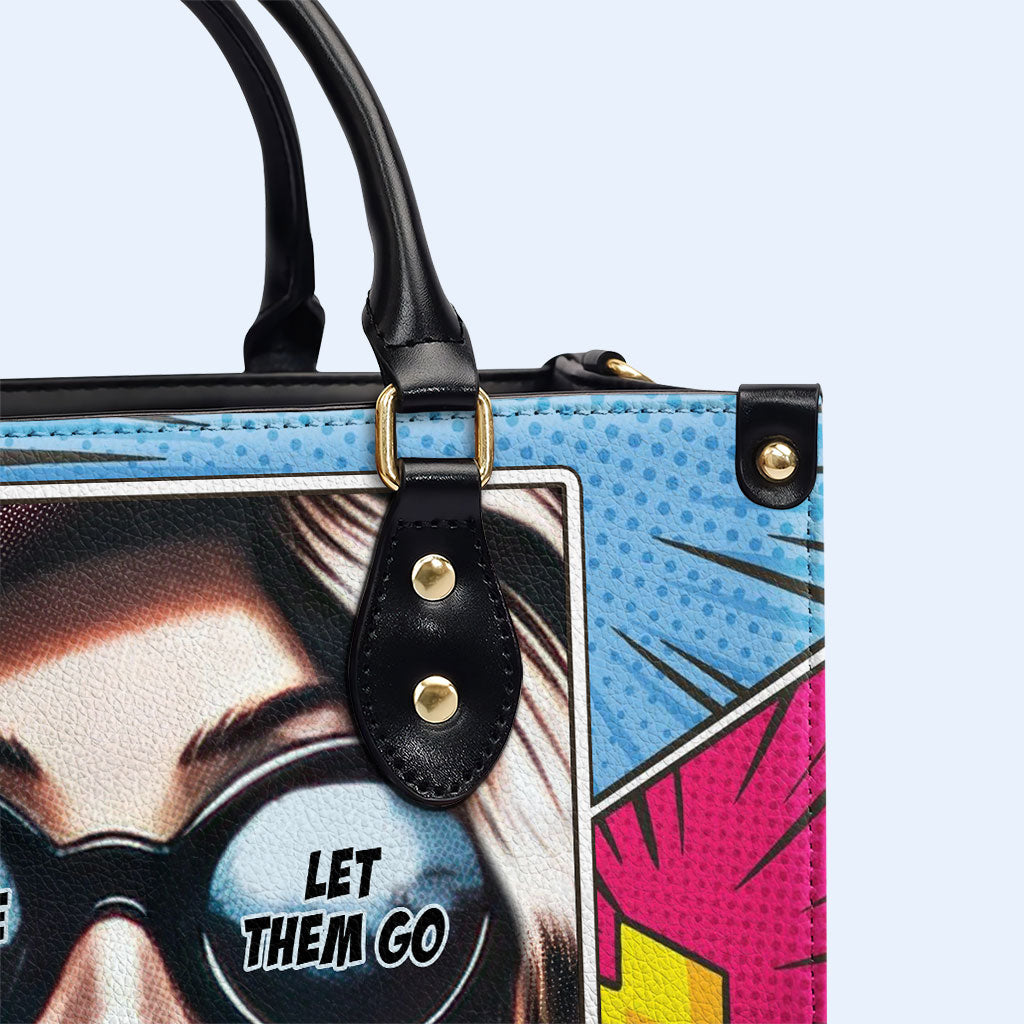 Let Them Go - Personalisierte Lederhandtasche - DB16