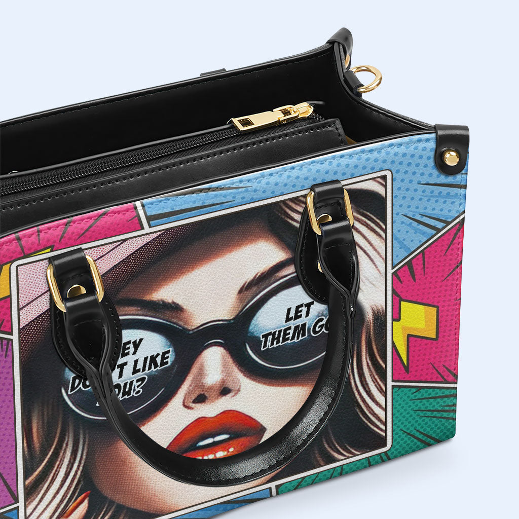 Let Them Go - Personalisierte Lederhandtasche - DB16