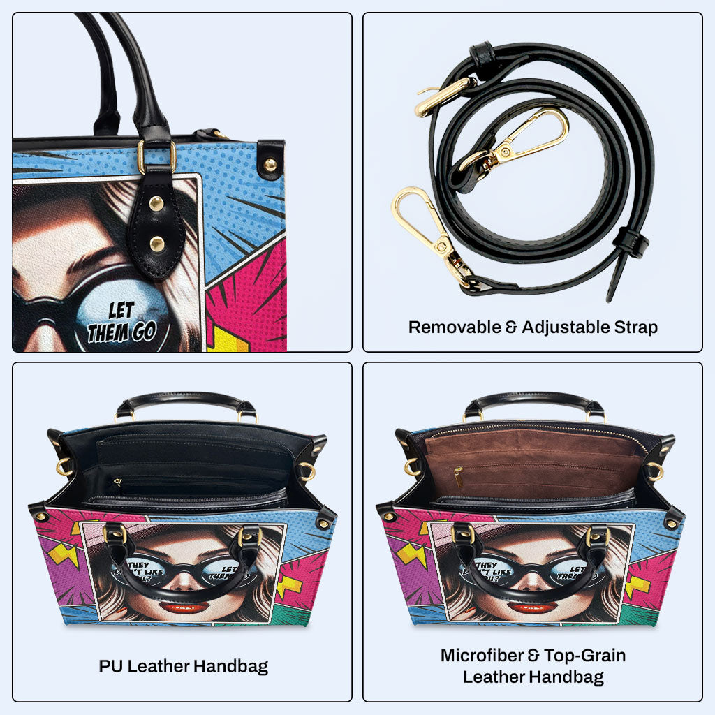 Let Them Go - Personalisierte Lederhandtasche - DB16