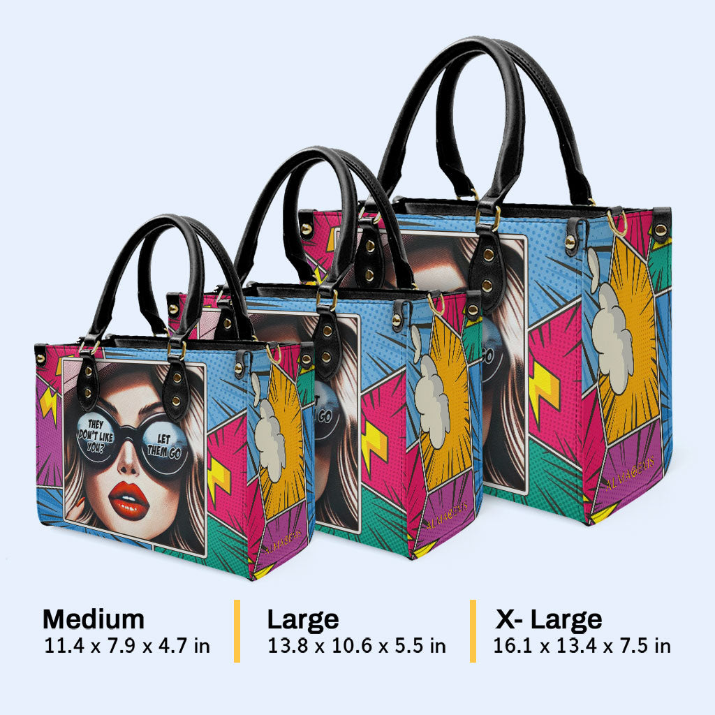 Let Them Go - Personalisierte Lederhandtasche - DB16