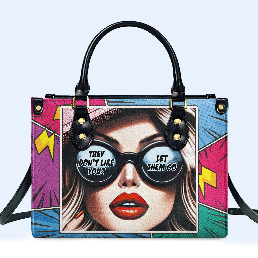 Let Them Go - Personalisierte Lederhandtasche - DB16