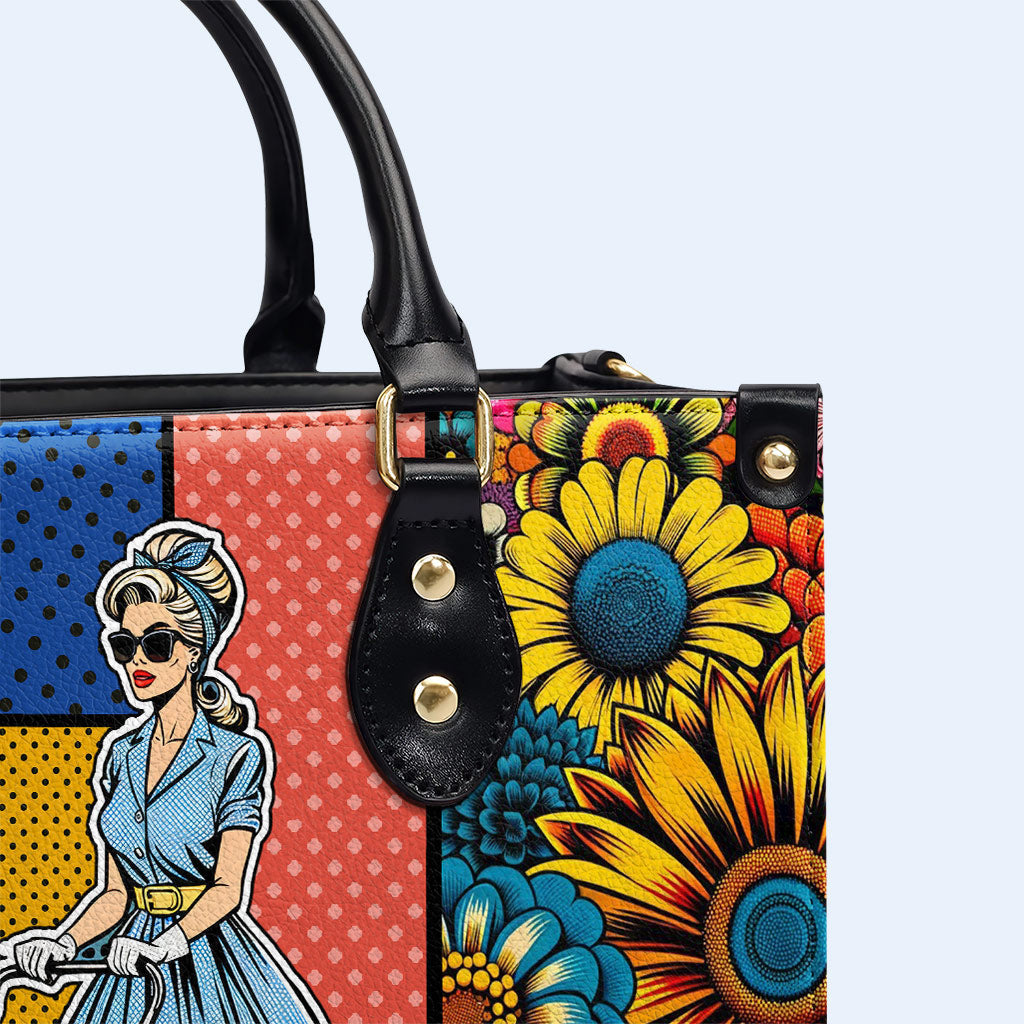 Ich glaube, ich mag dieses kleine Leben - Personalisierte Lederhandtasche - DB28