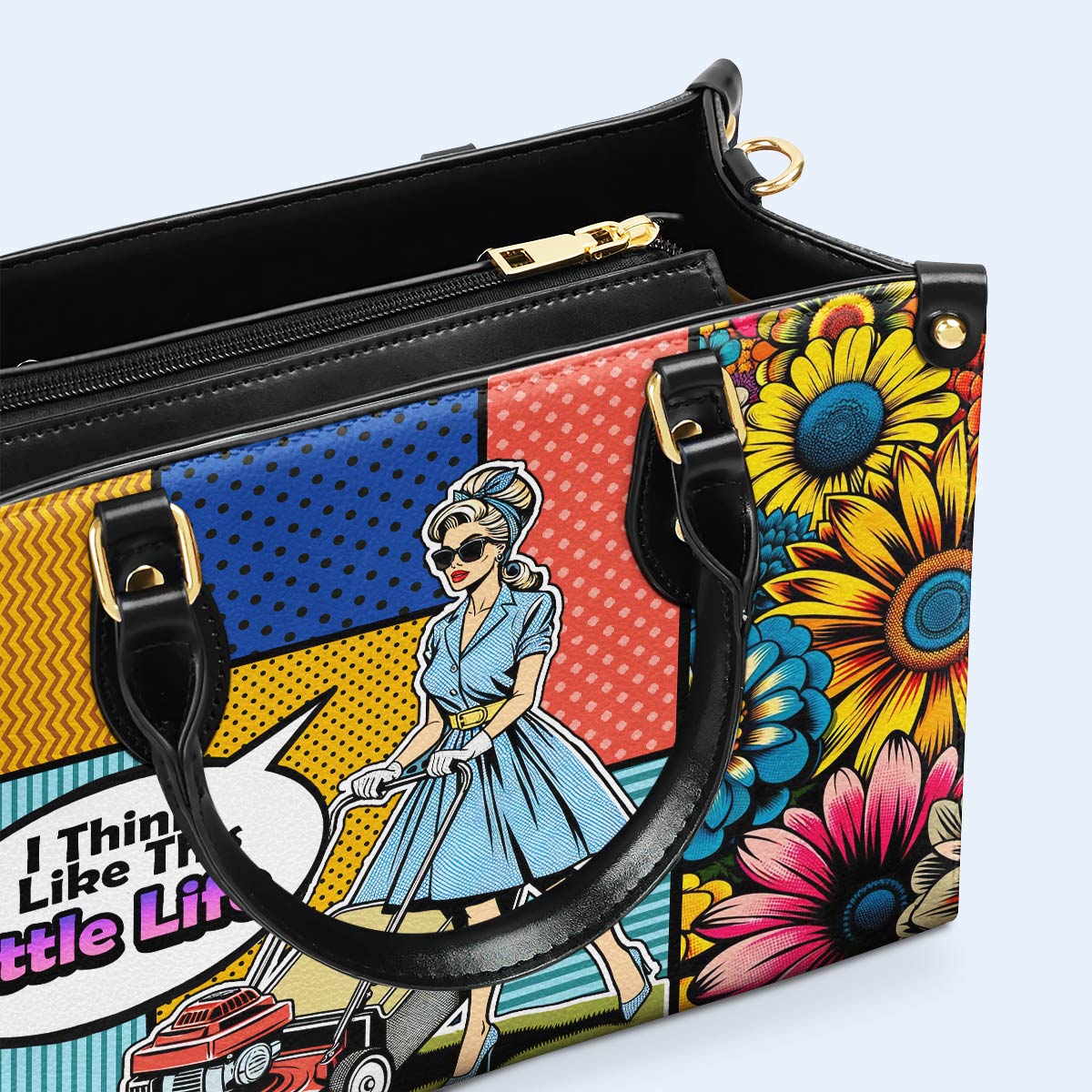 Ich glaube, ich mag dieses kleine Leben - Personalisierte Lederhandtasche - DB28