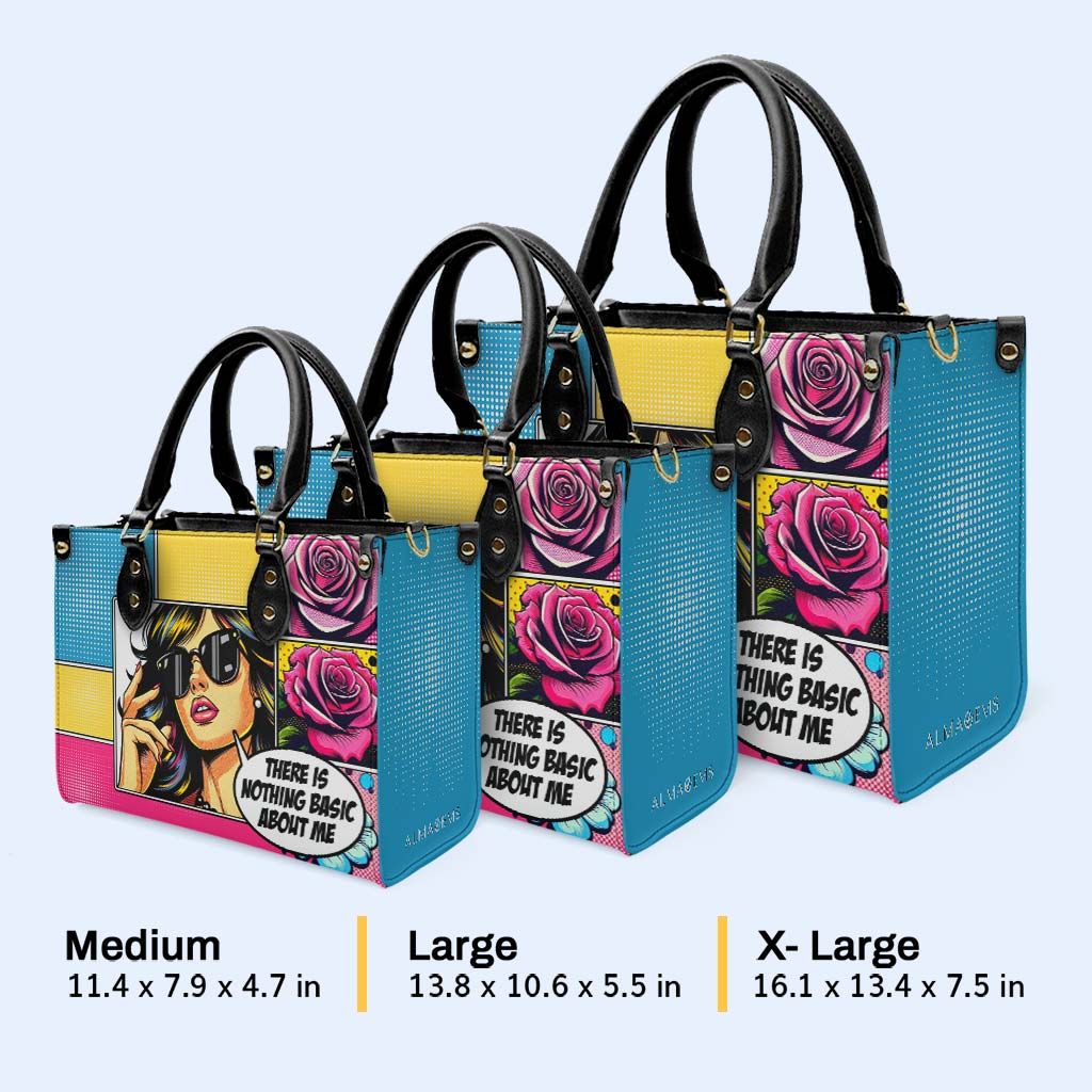 An mir ist nichts Einfaches - Personalisierte Lederhandtasche - QCUS001_HB