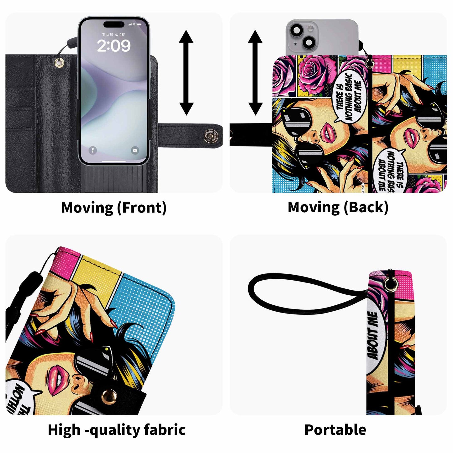 There's Nothing Basic About Me - Personalized Custom Phone Leather Wallet - DB35PW