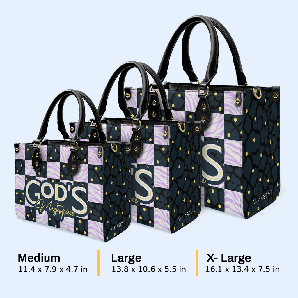 Gottes Meisterwerk - Personalisierte Lederhandtasche - DB36