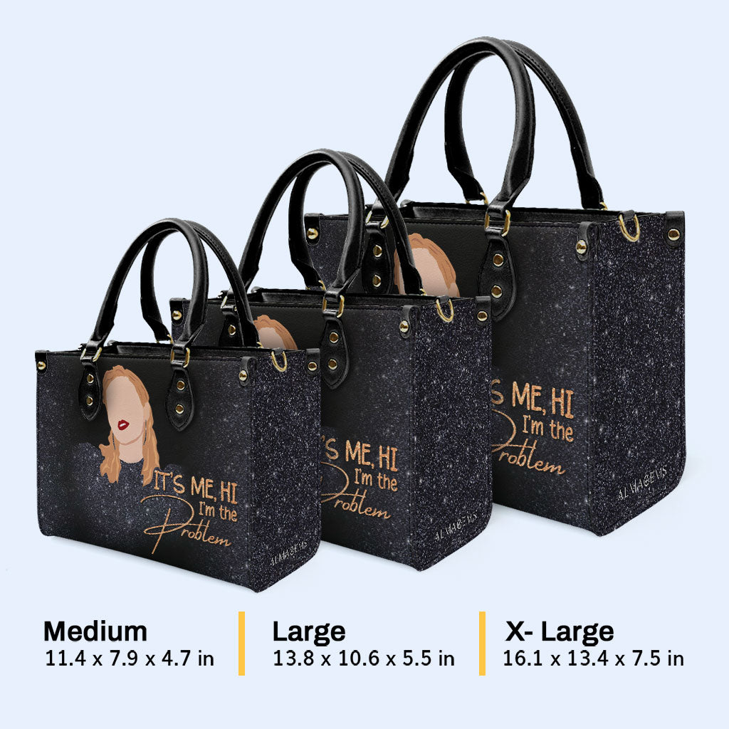 Ich bin das Problem - Personalisierte Lederhandtasche - DB37