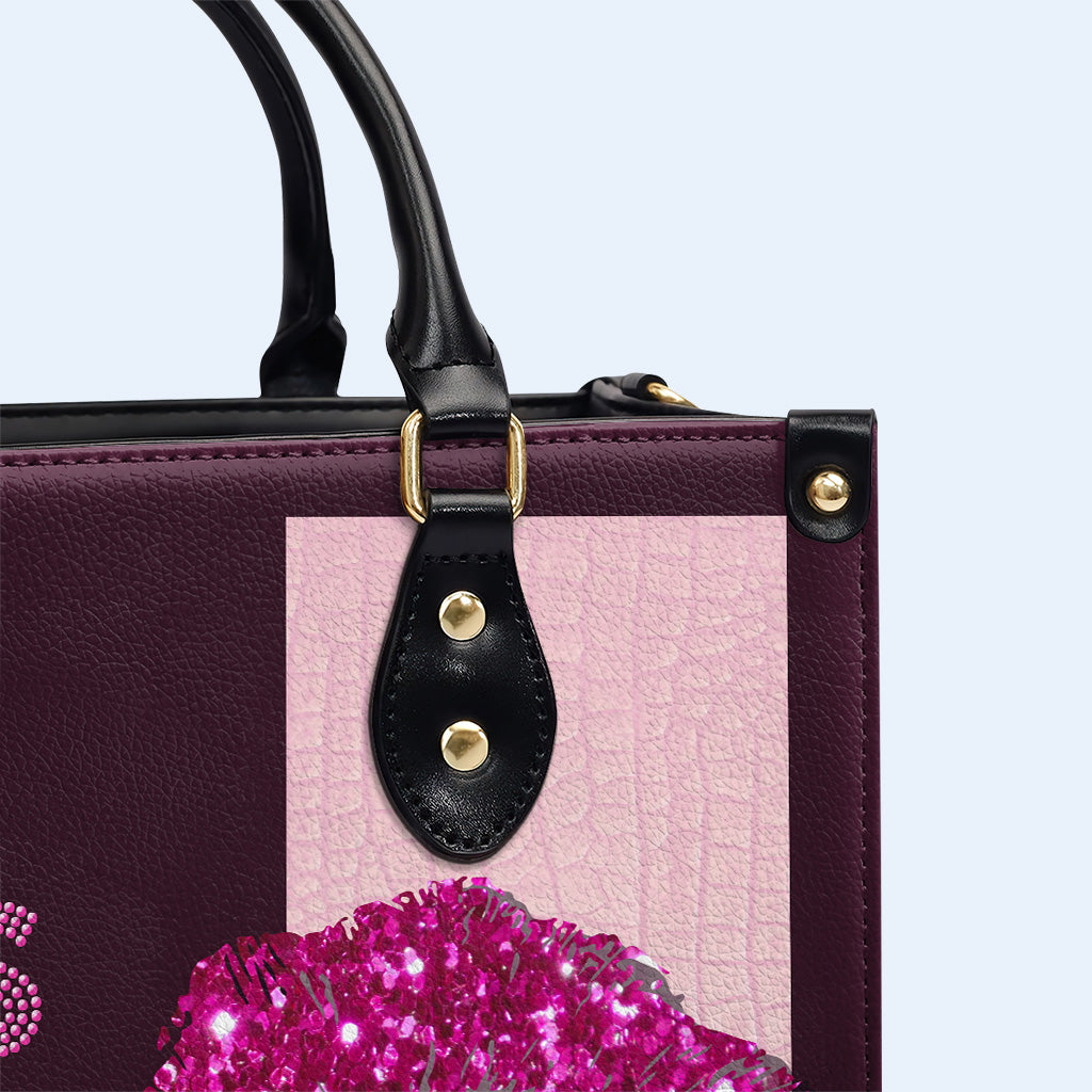 Es ist, was es ist - Rosa - Personalisierte Lederhandtasche - DB42