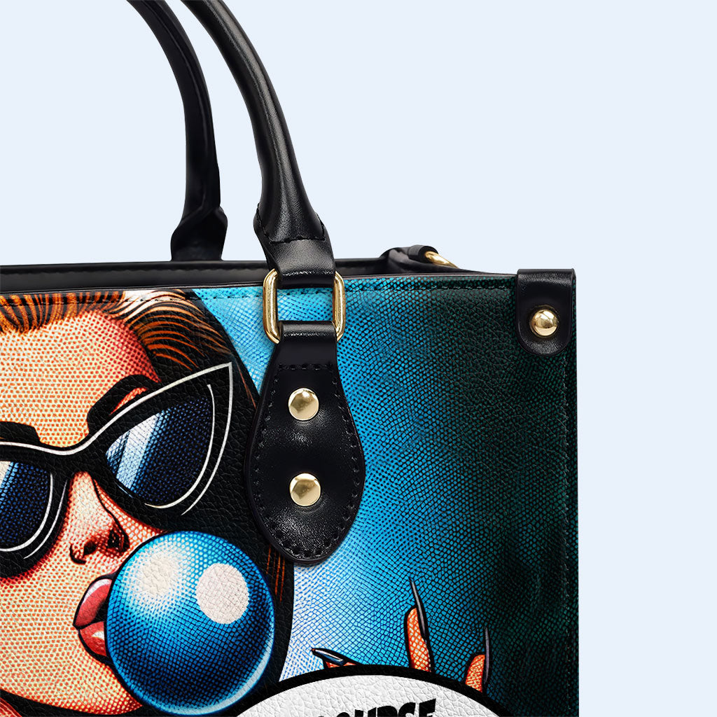 Know My Worth - Personalisierte Lederhandtasche - DB58