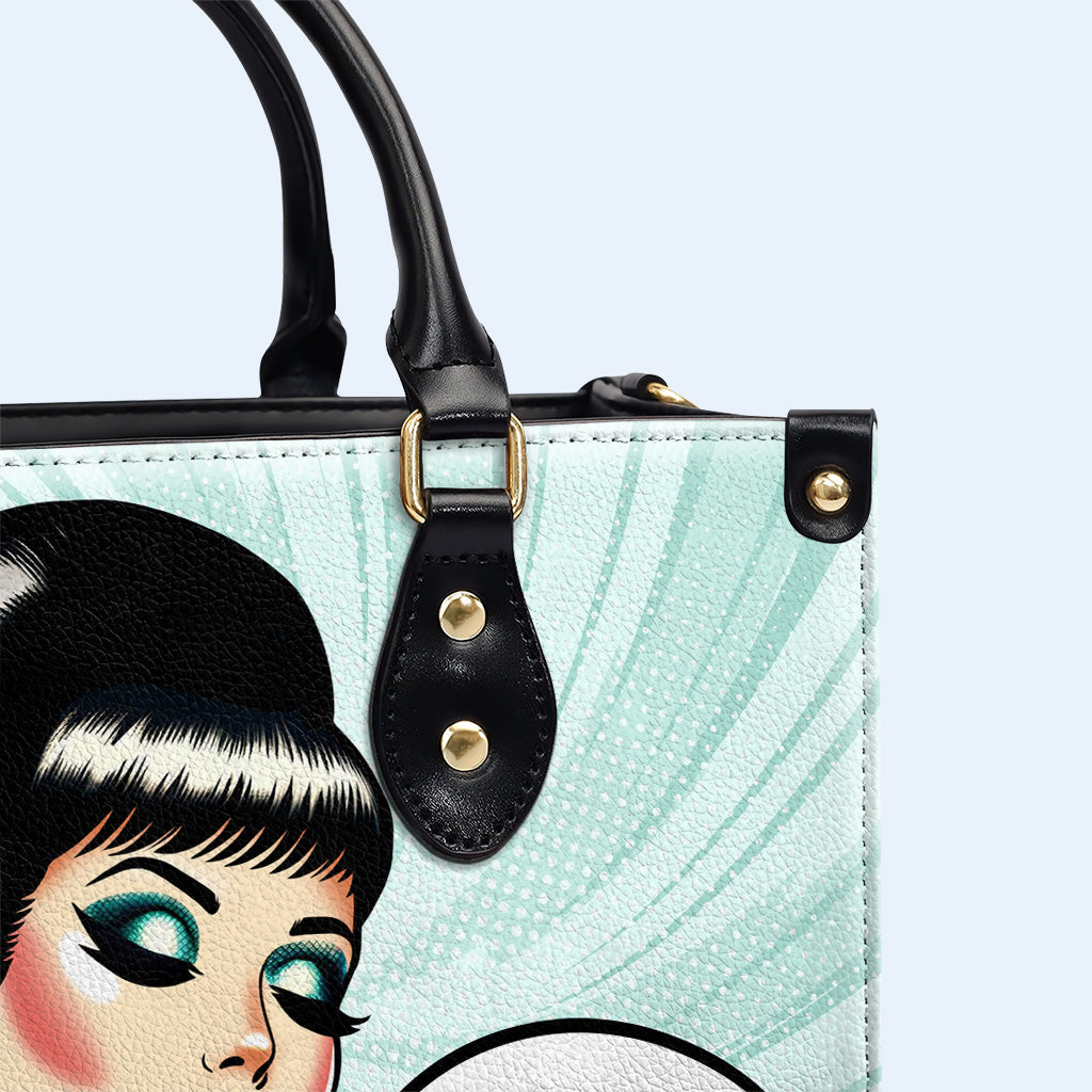 Ich kann es mit einem gebrochenen Herzen tun - personalisierte Lederhandtasche - DB59