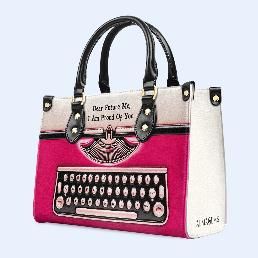 Dear Future Me - Personalisierte Lederhandtasche - DB65