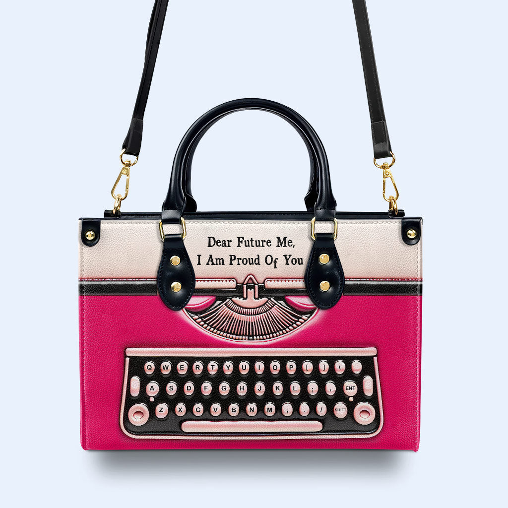 Dear Future Me - Personalisierte Lederhandtasche - DB65