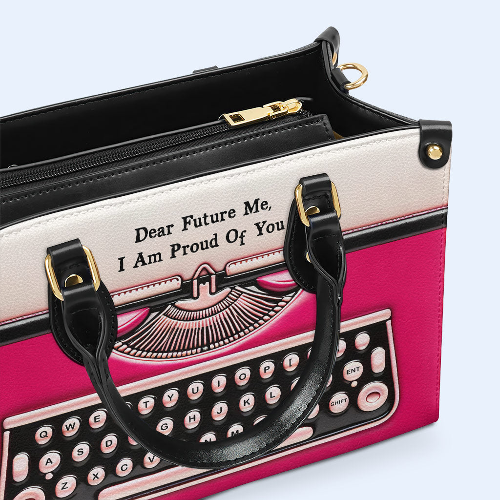 Dear Future Me - Personalisierte Lederhandtasche - DB65