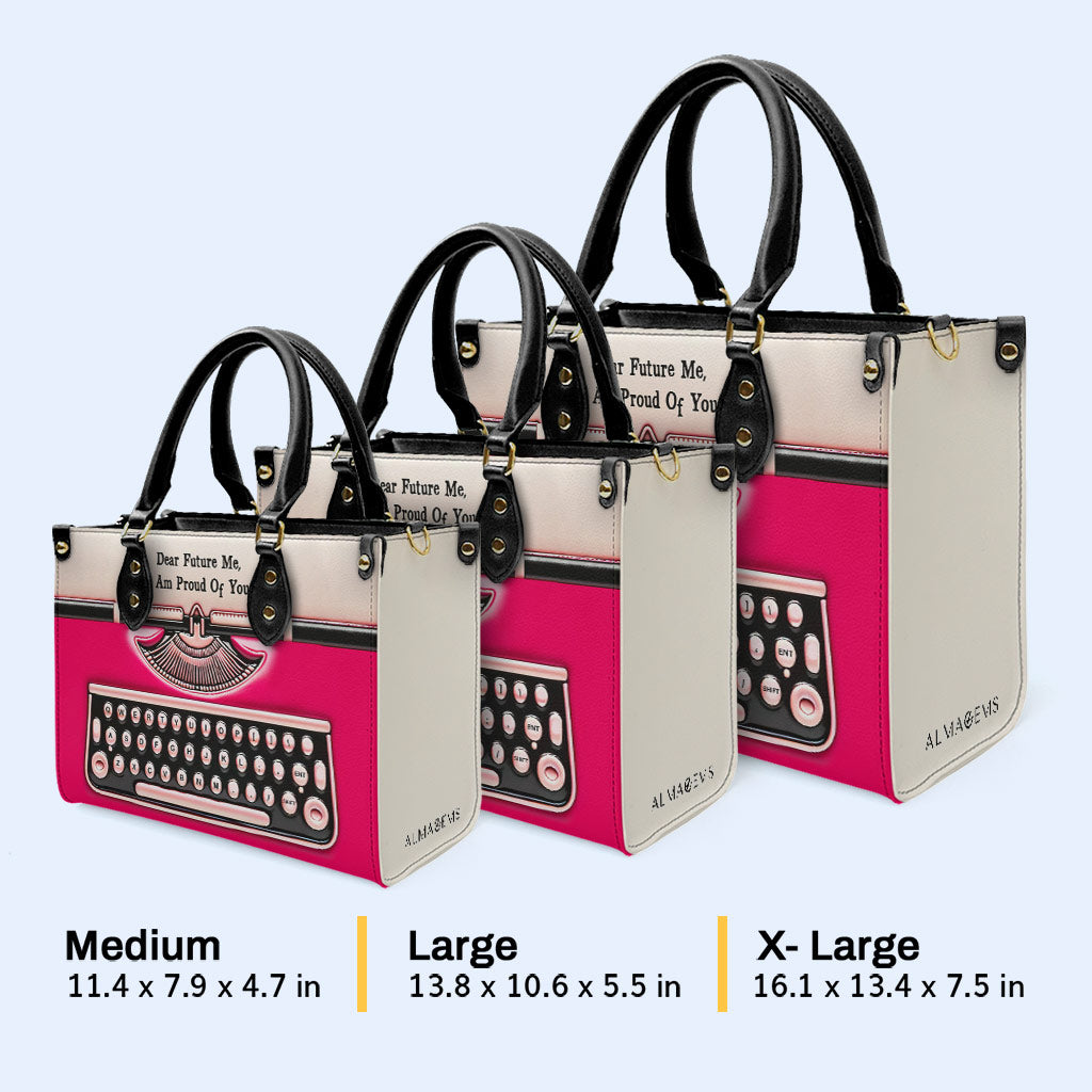 Dear Future Me - Personalisierte Lederhandtasche - DB65