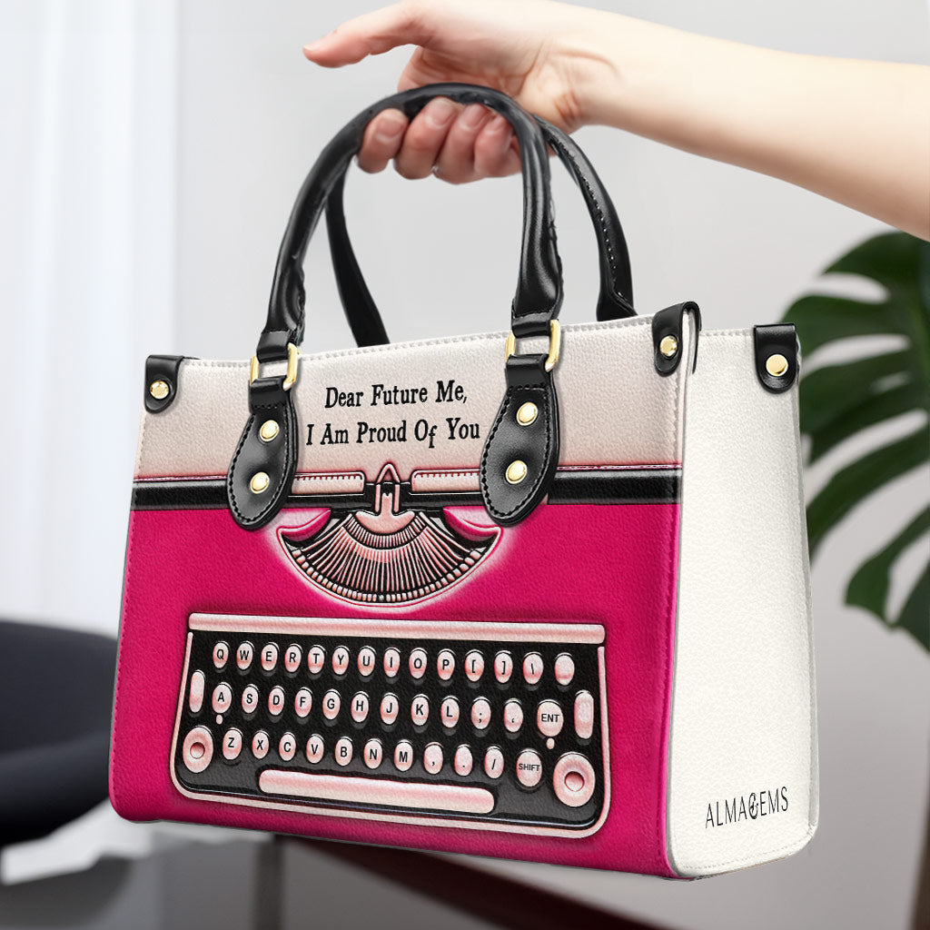 Dear Future Me - Personalisierte Lederhandtasche - DB65