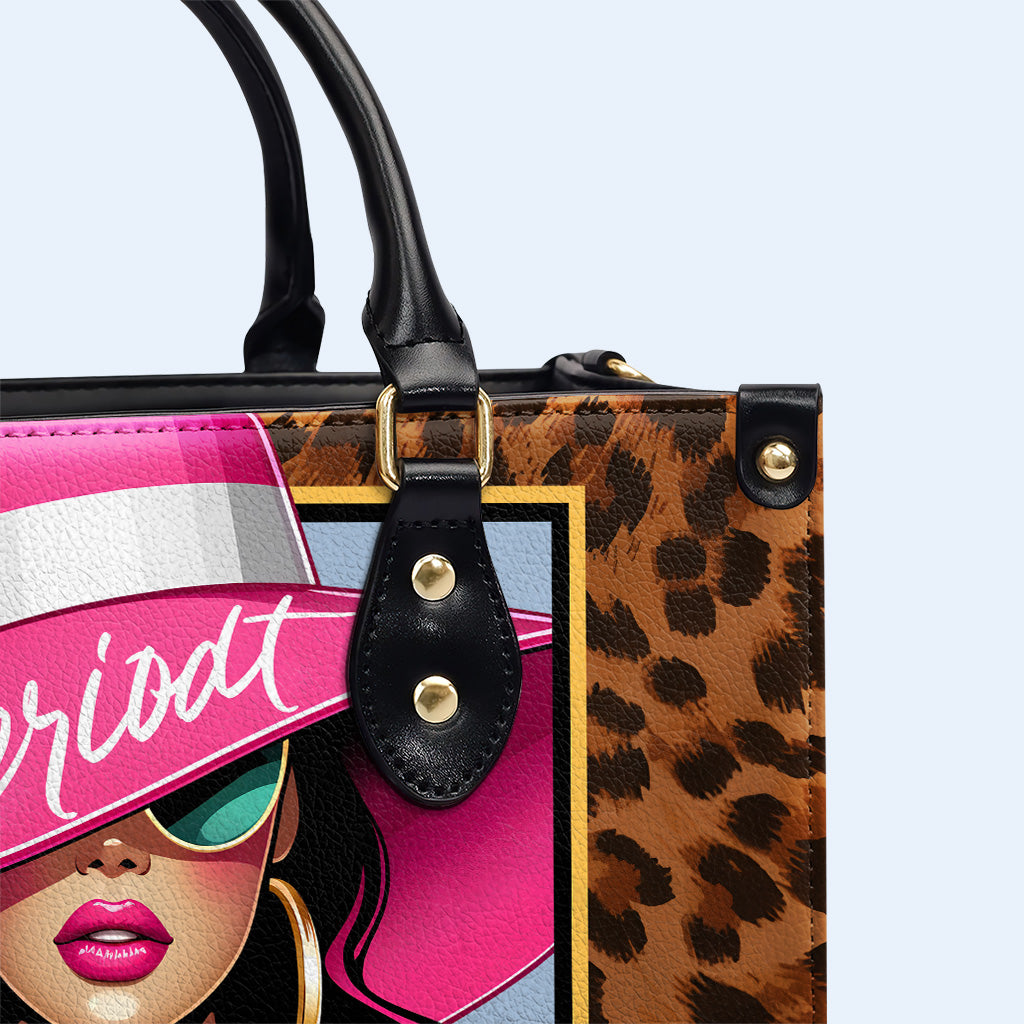 Ich habe gesagt, was ich gesagt habe, Punkt – personalisierte Lederhandtasche – DB66