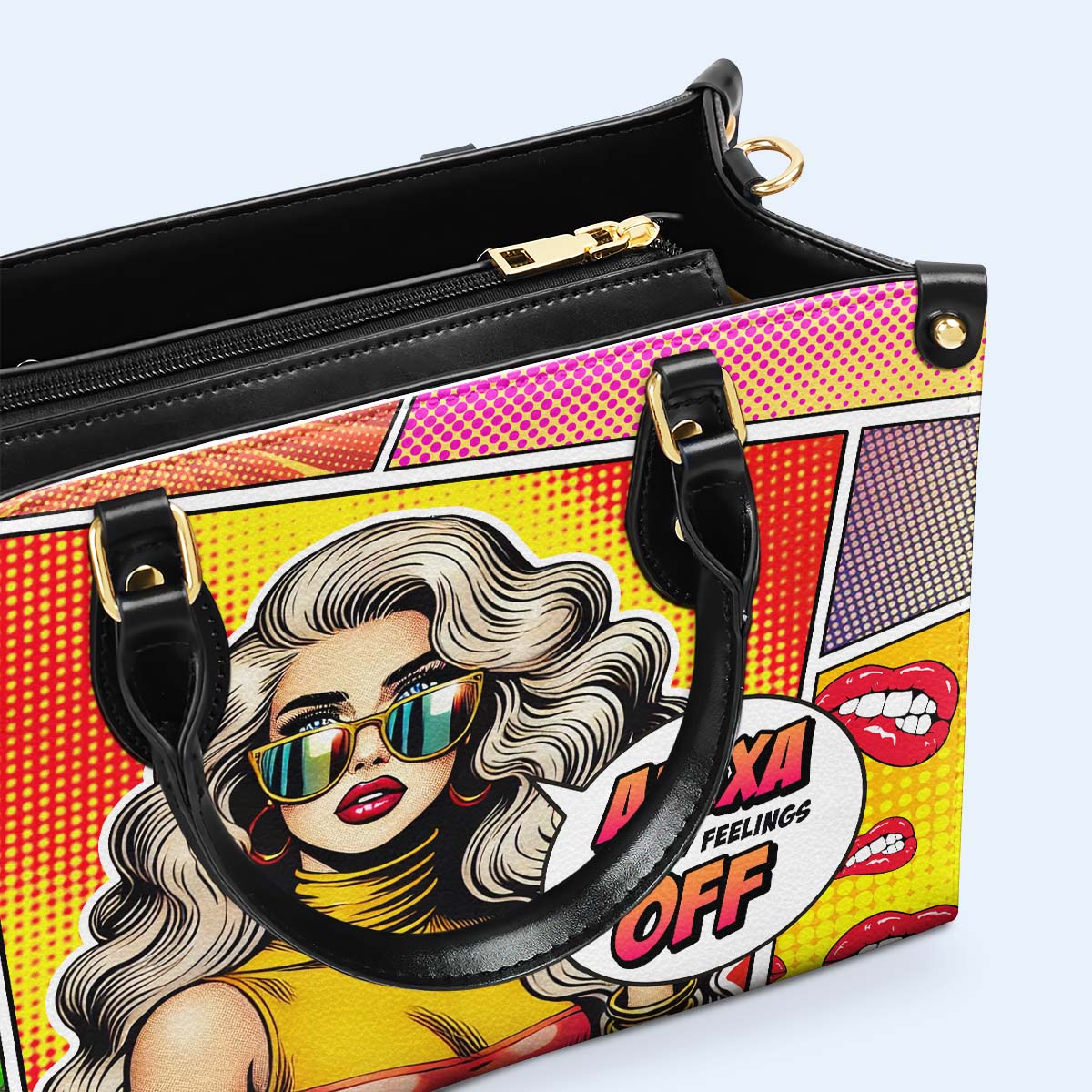 Alexa, schalte meine Gefühle aus – personalisierte Lederhandtasche – DB85