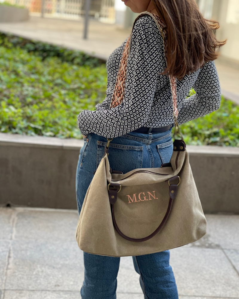 Taupefarbene Federica-Tasche