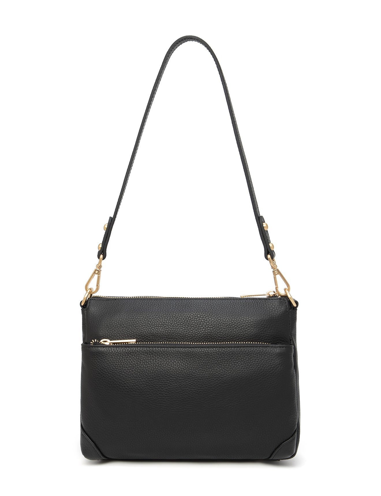 UMHÄNGETASCHE AUS LEDER „FAITH“ – E1-0749-BLK