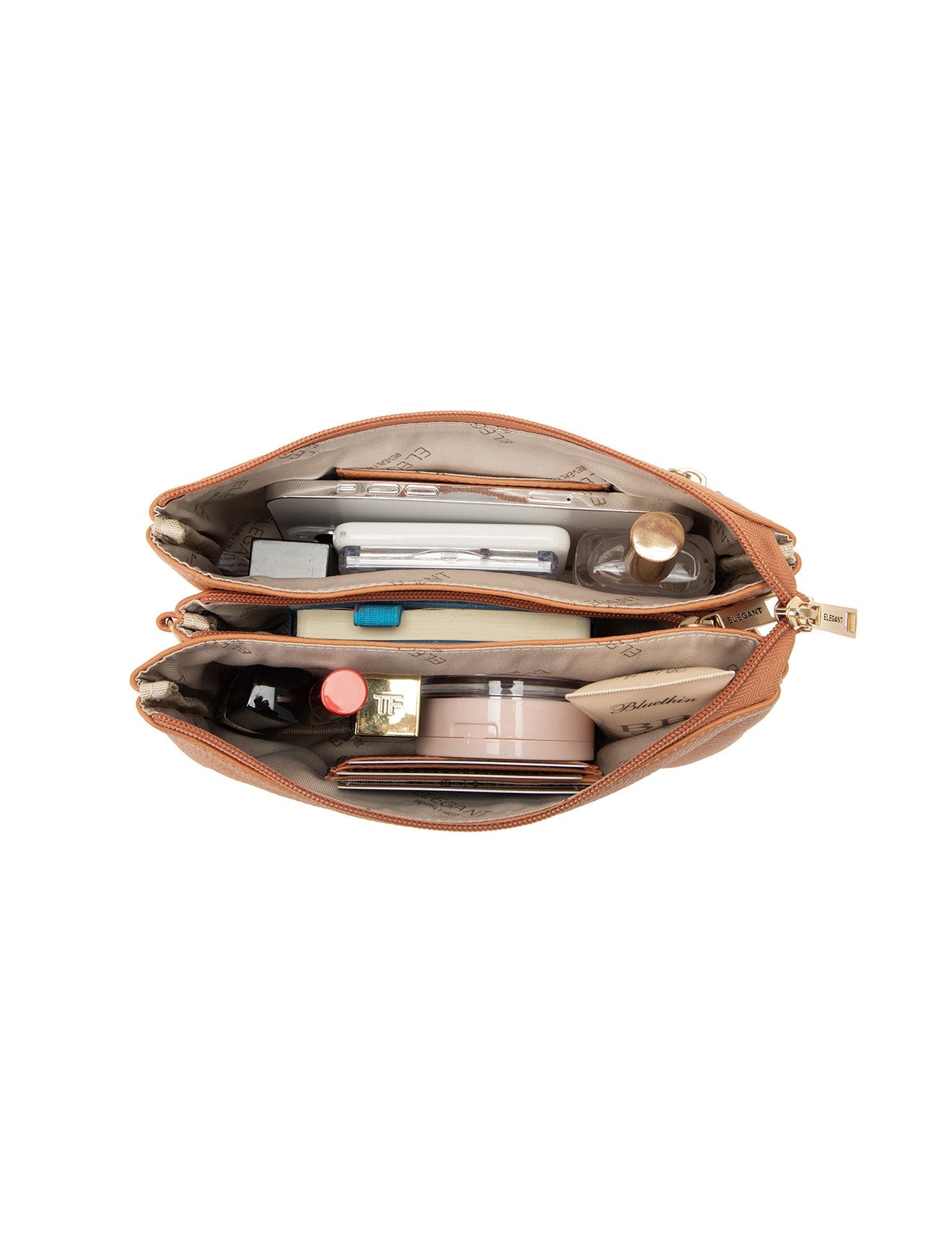 CANDICE LEDERBRIEFTASCHE MIT SCHULTERGURT - E1-0809-APR