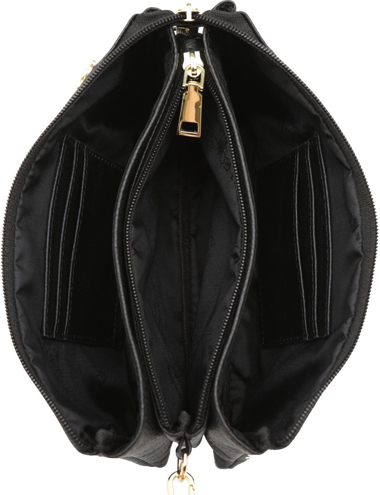 CANDICE LEDERBRIEFTASCHE MIT SCHULTERGURT - SCHWARZ/KAMEL