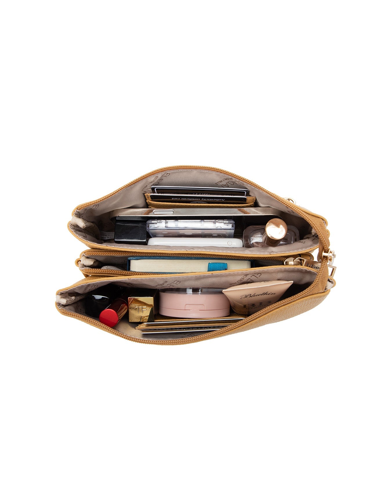 CANDICE LEDERBRIEFTASCHE MIT SCHULTERGURT - E1-0809-DIJ