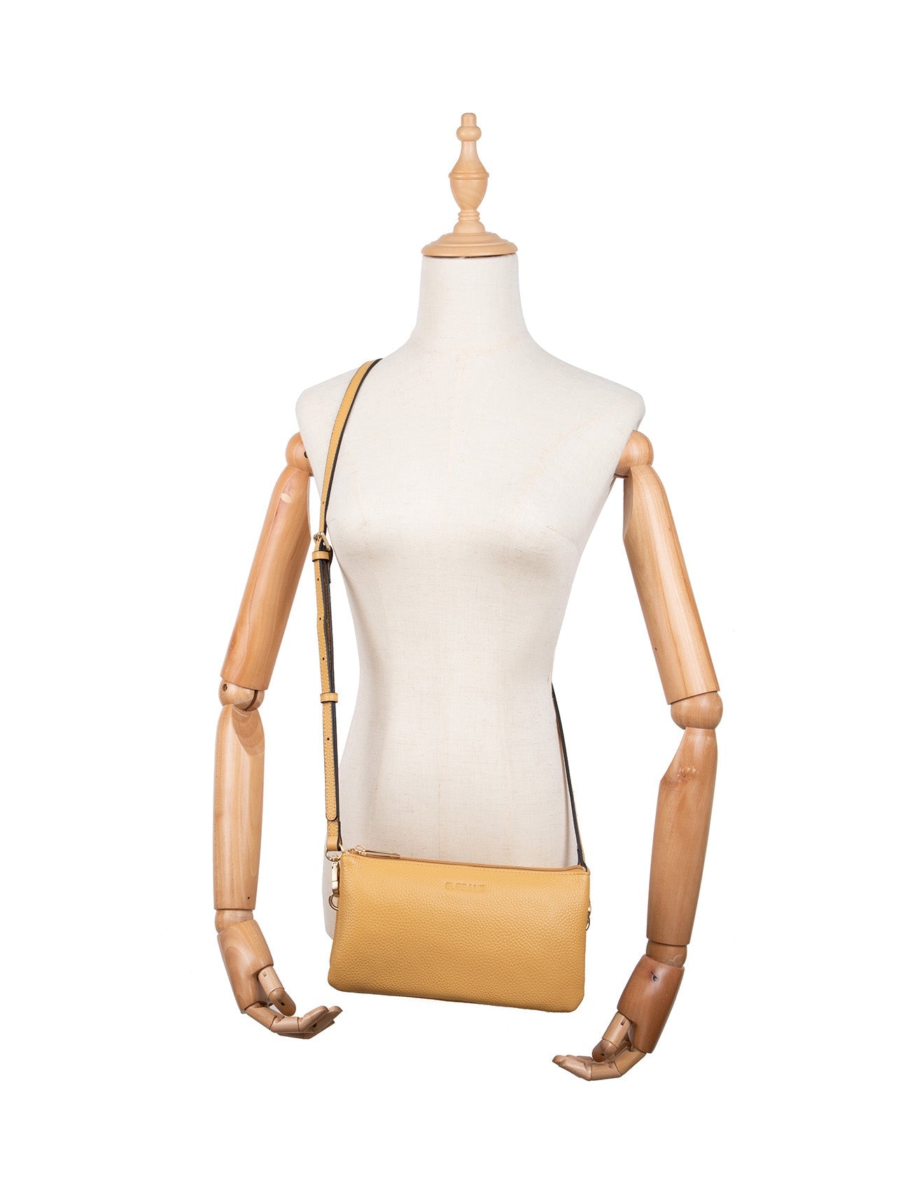 CANDICE LEDERBRIEFTASCHE MIT SCHULTERGURT - E1-0809-DIJ