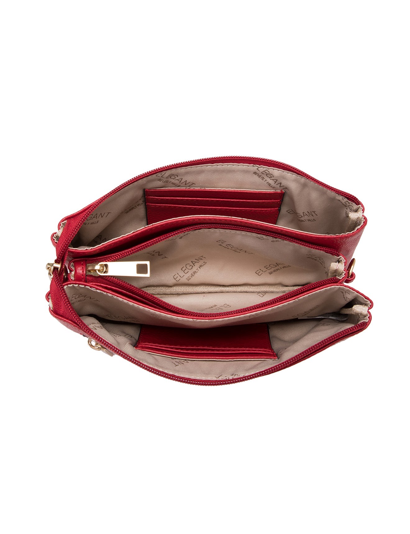 CANDICE LEDERBRIEFTASCHE MIT SCHULTERGURT - E1-0809-FIRE