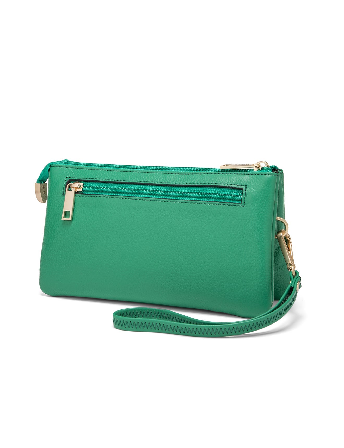 CANDICE LEDERBRIEFTASCHE MIT SCHULTERGURT - E1-0809-GRN