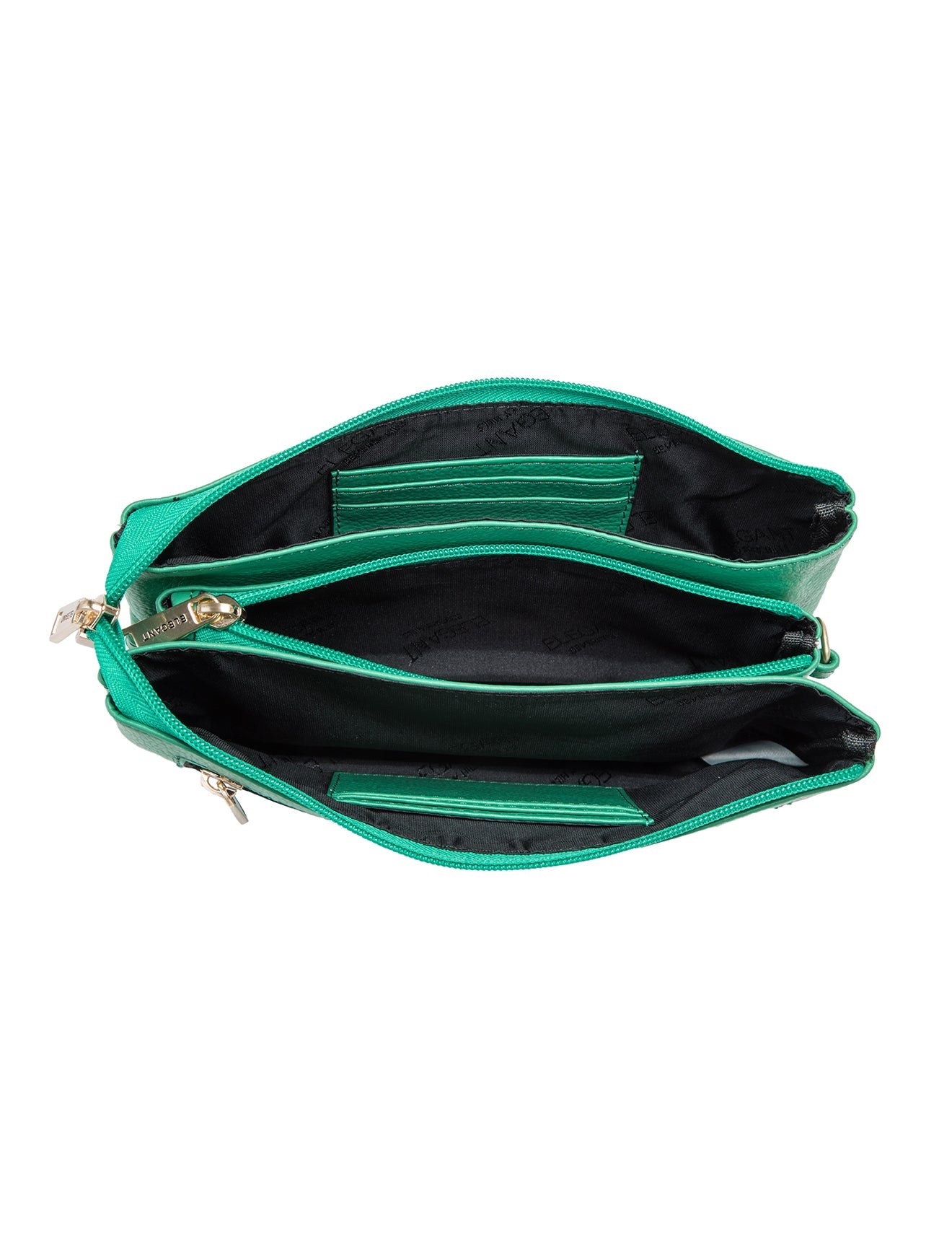 CANDICE LEDERBRIEFTASCHE MIT SCHULTERGURT - E1-0809-GRN