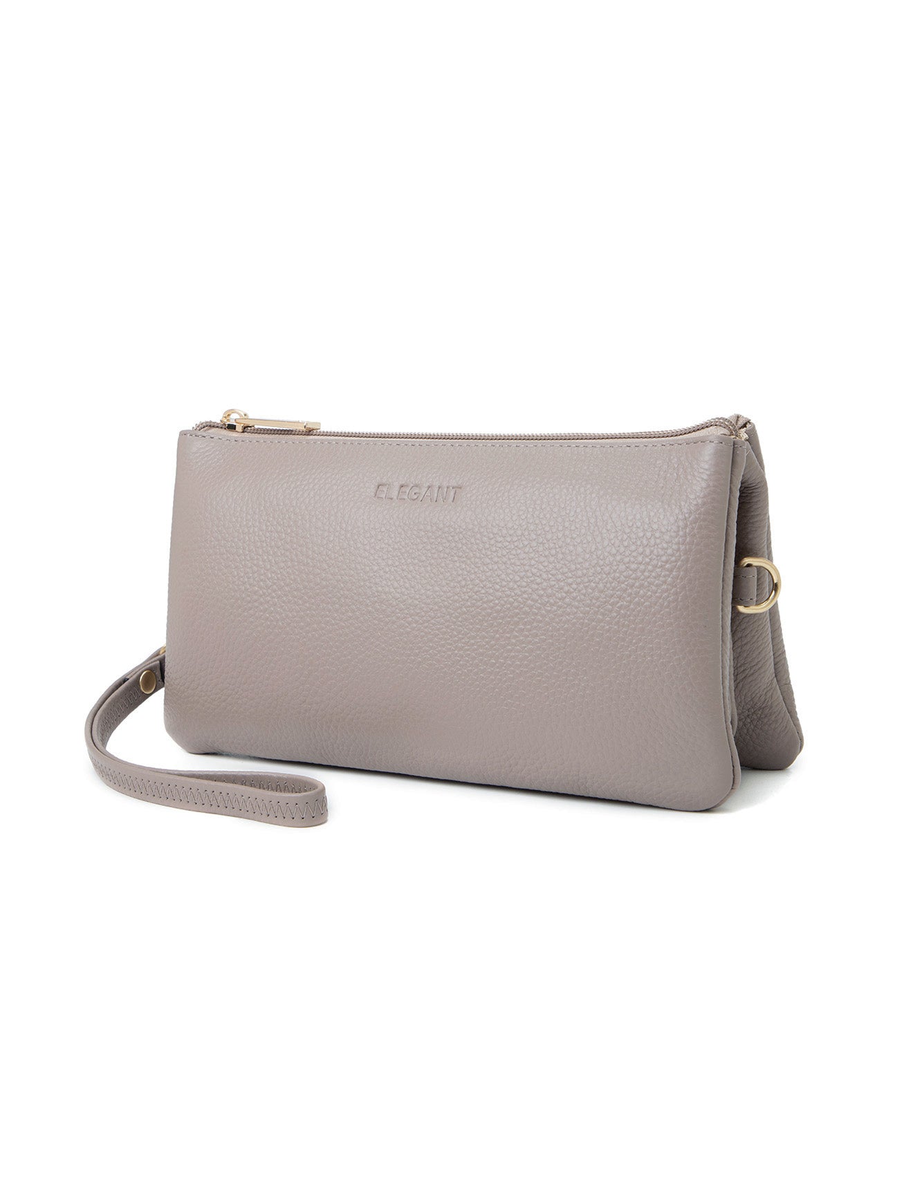 CANDICE LEDERBRIEFTASCHE MIT SCHULTERGURT - E1-0809-MOKKA