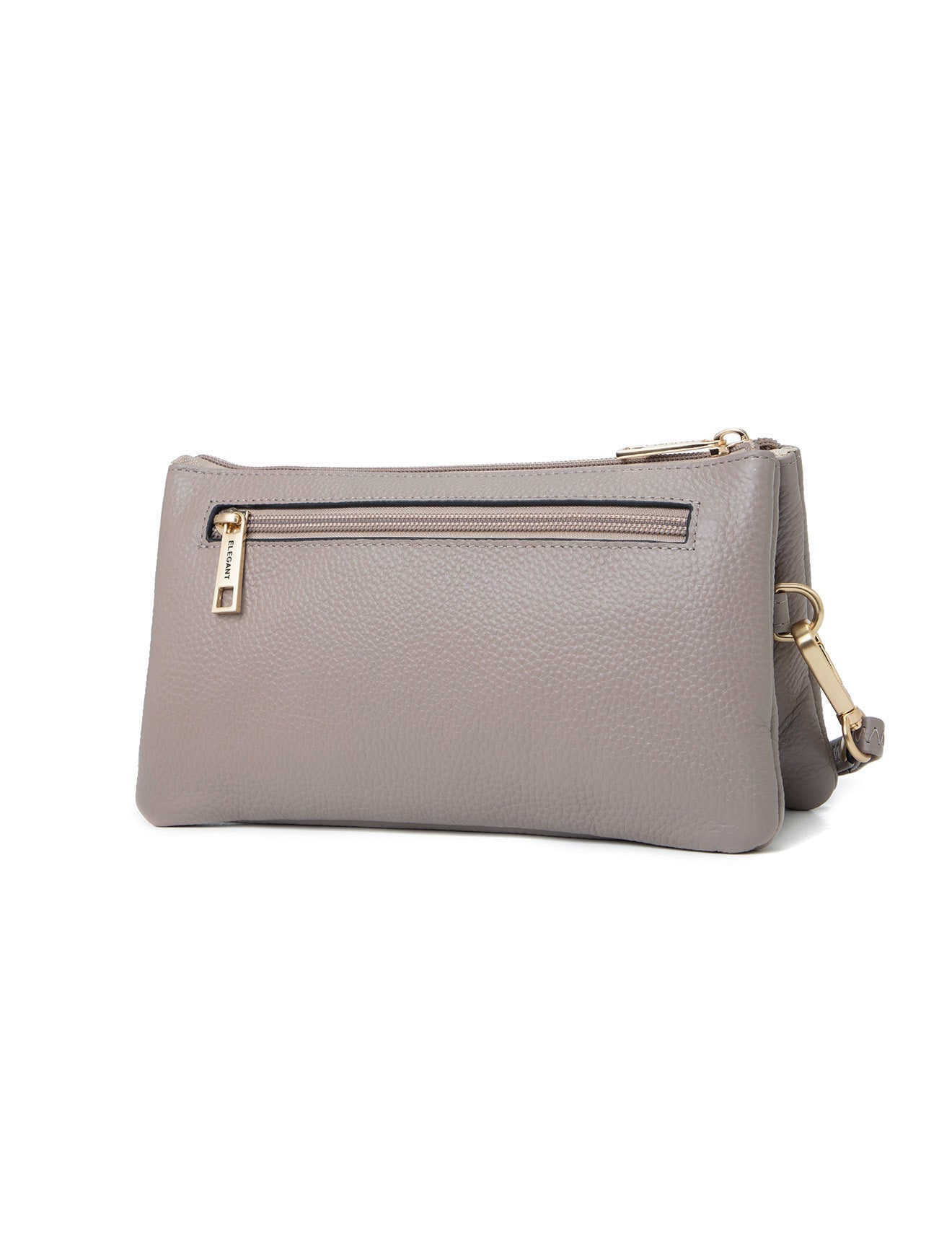CANDICE LEDERBRIEFTASCHE MIT SCHULTERGURT - E1-0809-MOKKA