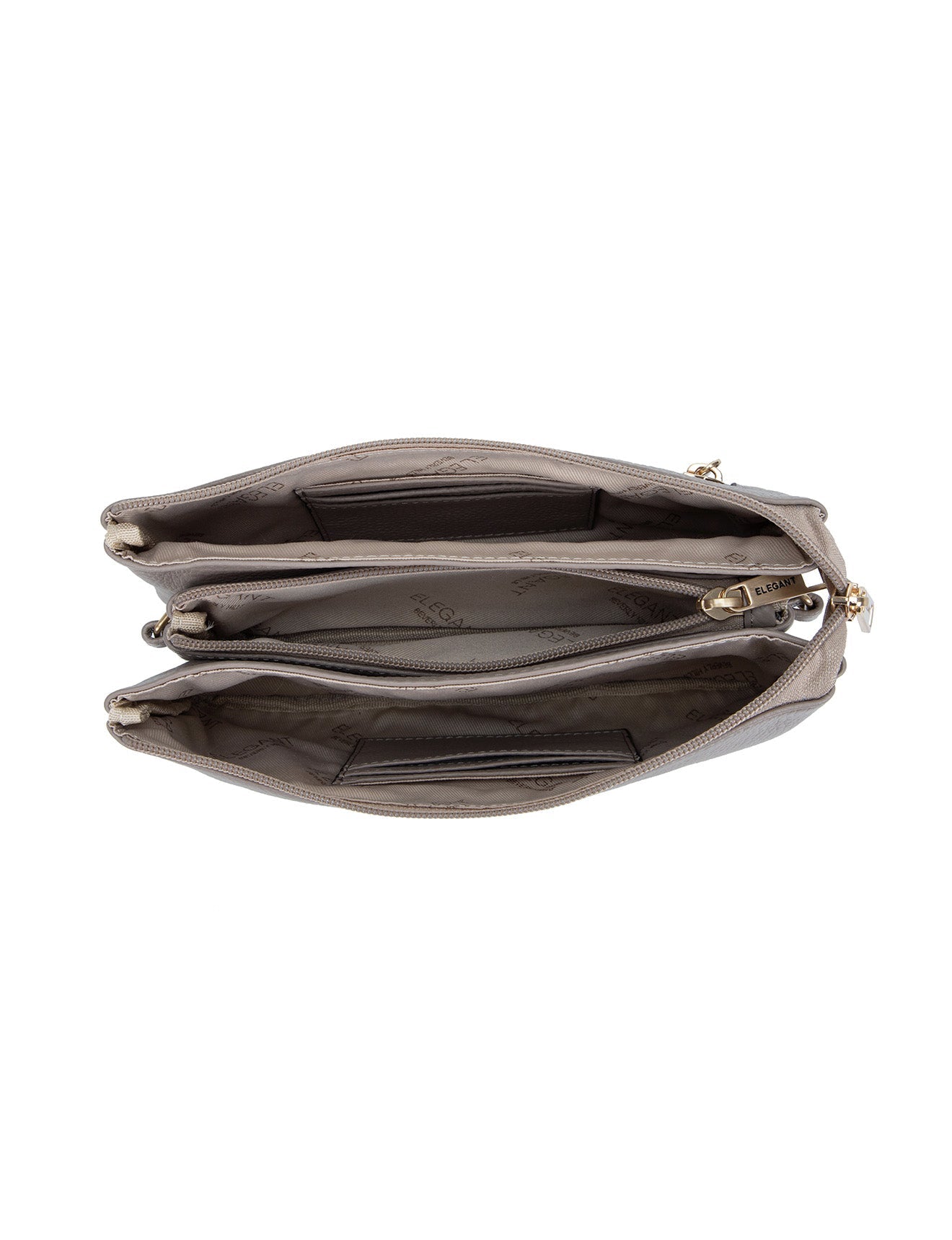 CANDICE LEDERBRIEFTASCHE MIT SCHULTERGURT - E1-0809-MOKKA